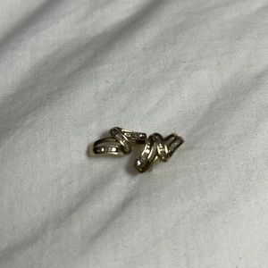 14k earring with real diamonds